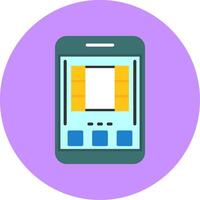 Flat Circle Style Icon vector
