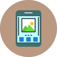 Image Flat Circle Style Icon vector