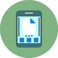 File Flat Circle Style Icon vector