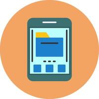 Folder Flat Circle Style Icon vector