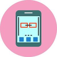 Link Flat Circle Style Icon vector