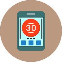 Battery Flat Circle Style Icon vector
