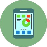 Chain Flat Circle Style Icon vector