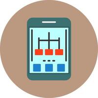 Network Flat Circle Style Icon vector
