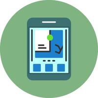 GPS Flat Circle Style Icon vector