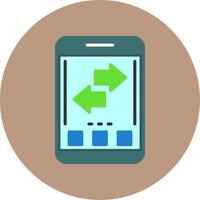 Refresh Flat Circle Style Icon vector