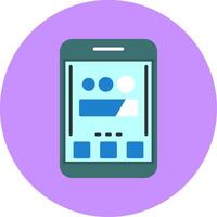 Loading Flat Circle Style Icon vector