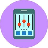Settings Flat Circle Style Icon vector