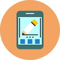 Edit Flat Circle Style Icon vector