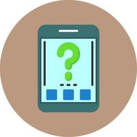 Question mark Flat Circle Style Icon vector
