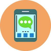 Comment Flat Circle Style Icon vector