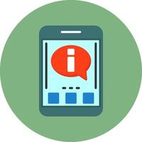 Information Flat Circle Style Icon vector