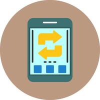 Refresh Flat Circle Style Icon vector