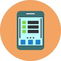 Menu Flat Circle Style Icon vector