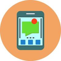 Messages Flat Circle Style Icon vector