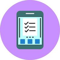 Checklist Flat Circle Style Icon vector