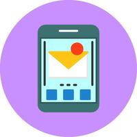 Mail Flat Circle Style Icon vector