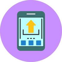 Upload Flat Circle Style Icon vector