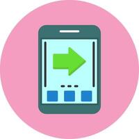 Arrow Flat Circle Style Icon vector