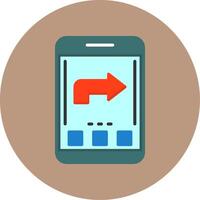 Forward Flat Circle Style Icon vector