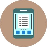 List Flat Circle Style Icon vector