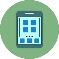 Menu Flat Circle Style Icon vector