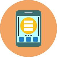 Hamburger menu Flat Circle Style Icon vector