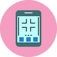 Exit full screen Flat Circle Style Icon vector