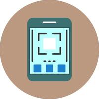 Full screen Flat Circle Style Icon vector