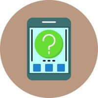 Help Flat Circle Style Icon vector