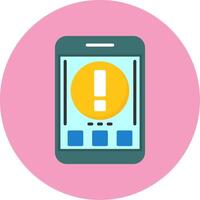 Warning Flat Circle Style Icon vector