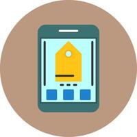 Tag Flat Circle Style Icon vector