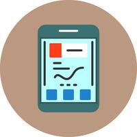 Analytics Flat Circle Style Icon vector
