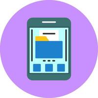 Folder Flat Circle Style Icon vector