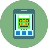 Calculator Flat Circle Style Icon vector