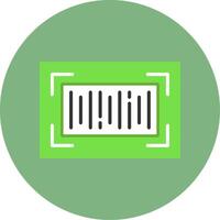 Barcode Flat Circle Style Icon vector