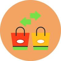 Exchange Flat Circle Style Icon vector