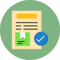 Order Confirmation Flat Circle Style Icon vector