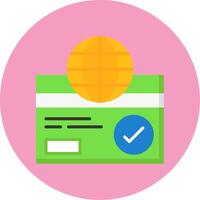 Payment Gateway Flat Circle Style Icon vector
