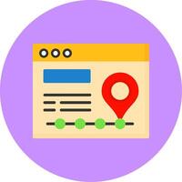 Tracking Flat Circle Style Icon vector