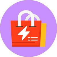 Flash Sale Flat Circle Style Icon vector