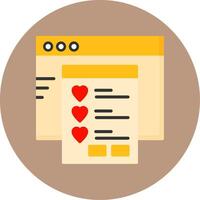 Wishlist Flat Circle Style Icon vector