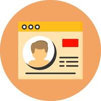 User Profile Flat Circle Style Icon vector