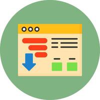 Sort Flat Circle Style Icon vector