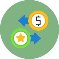 Loyalty Points Flat Circle Style Icon vector