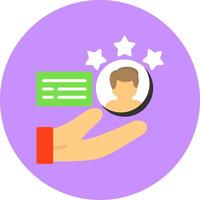 Customer Satisfaction Flat Circle Style Icon vector