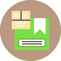 Return Label Flat Circle Style Icon vector