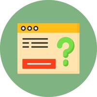 FAQ Flat Circle Style Icon vector