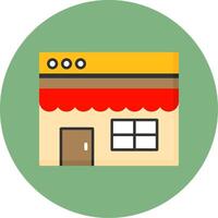 Online Store Flat Circle Style Icon vector