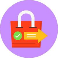 Checkout Flat Circle Style Icon vector